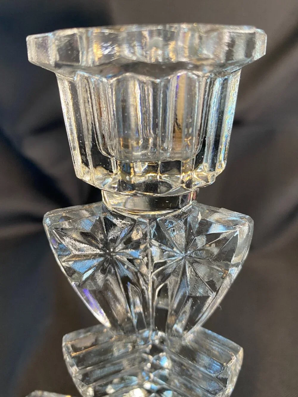 Bagley & Co 1930's Art Deco Glass Duchess (pattern no. 3103) Candlestick Holder
